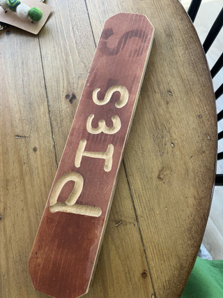 Vtg. Pie Sign homemade MTS|90652