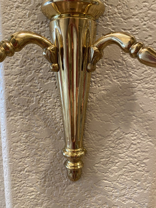 Stunning vtg brass wall sconce RCD|125501