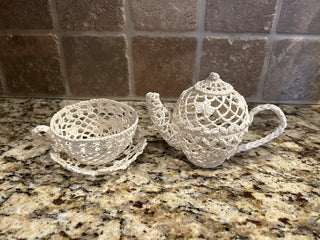 Crochet Teapot and Tea Cup   MTS|125020