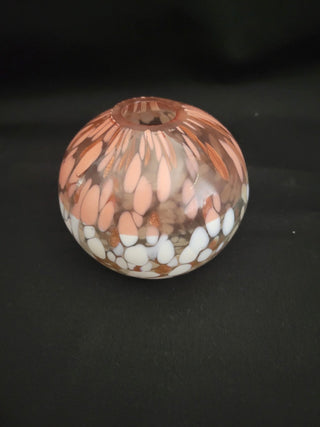 Anthropologie Bela Art Glass Round Pink Bud Vase RCD