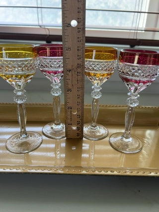 Set of 4 Riekes-crisa Williamsburg shoot glasses