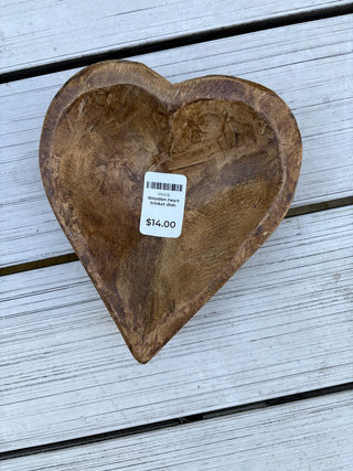 Wooden heart trinket dish|167305