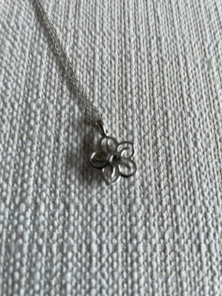 Silver 925 flower crystal necklace