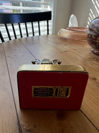 Vtg. Brass bookend Lyre MTS|94362