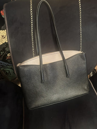 Kate Spade / Marguex Black and Tan Leather MD Tote #63 VV MTS|133509