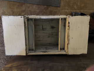 Vintage white cabinet with storage