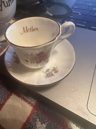 Mothers day Floral Teacup Coffee Cup Saucer mini Set#62 VV MTS|114983