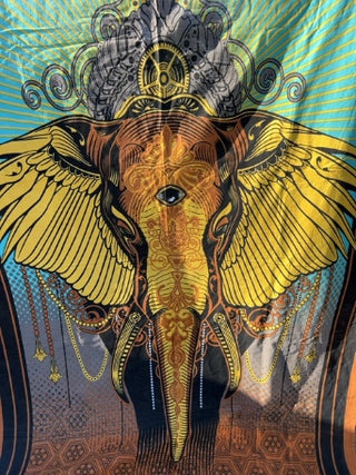 JP Grand Elephant Tapestry by Third Eye Tapestries