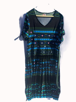 Hmong Inspired Needlework Design Machine Print Dresses|113595