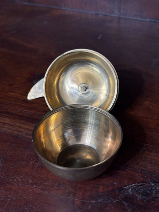Vtg Brass Apple Trinket Box NM MTS|65874