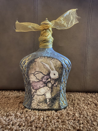 White Rabbit decor bottle