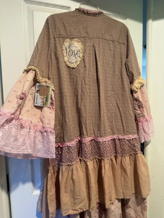 Boho duster patch work flooral