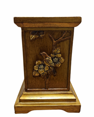 Romantic Golden Square  Pillar Candle holder (BRI)|48979