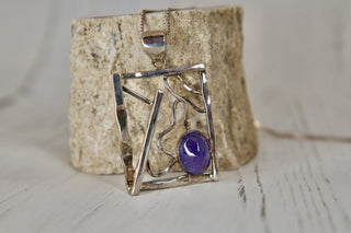 925 Artisan Geometric Tanzanite Necklace MTS