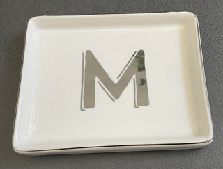 Ceramic White M Trinket Dish RSV