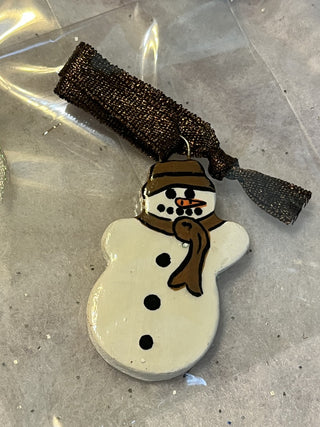 Handcrafted Clay Snowman Ornament | Gift Tag|129725