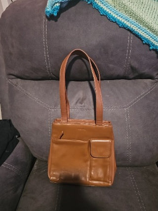 Nine West Brown Leather Tote Shoulder Bag