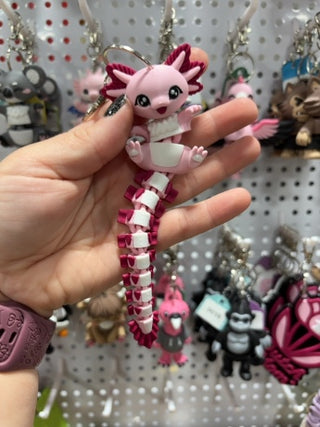 Axolotl Wiggly Tail Keychain