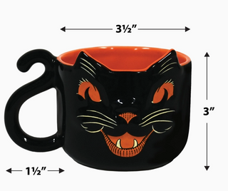 VB Vintage Halloween 12oz Ceramic Black Cat Mug|113271