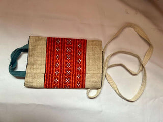 Cross-stitch Hemp Water Bottle Bag|112506