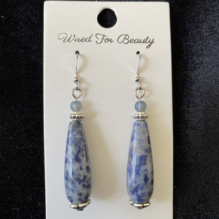 blue chalcedony drop earrings RSV