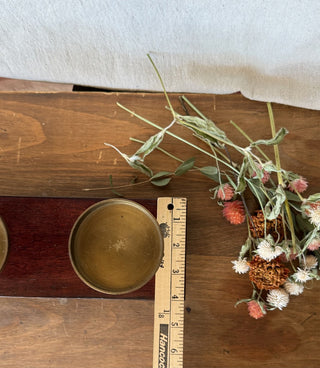 Crate & Barrel Brass 5-Pillar Candelabra (LZD - RSV)|126141