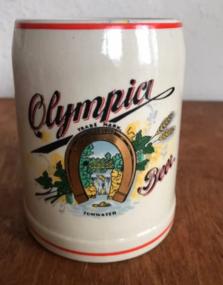 Vintage Heavy Ceramic Olympia Beer Drinking Mug Stein by Ceramarte  #47 VV MTS|100204