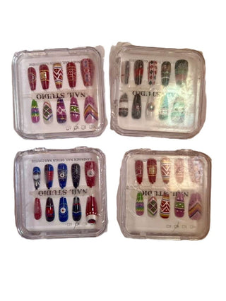 Handmade Hmong Needlework Design Nails|114228