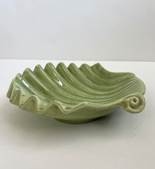 Vintage green shell bowl