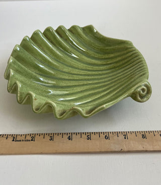 Vintage green shell bowl