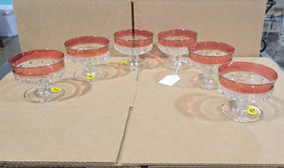 Set of 6 Cranberry Dessert Dish RCD|120675