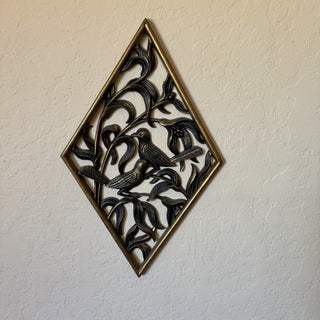 Vtg Burwood Industries Bird/Floral Wall Plaque MTS|103030