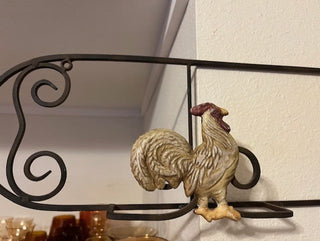 #1440 Rooster Plate Rack  NIS