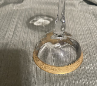 Vintage Glastonbury clear cocktail glasses with gold trim rsv