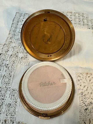 Vintage Compact Round Etched RSV