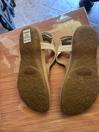 Aetrex 8.5 Womens Sandal Orthotic Crystal Covered Slingback White #62 VV MTS