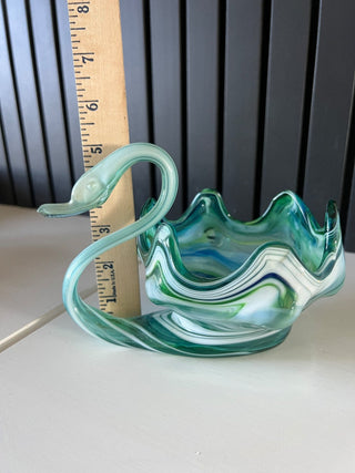 Vintage Sooner glass swan RSV