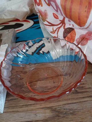 Pink Glass Swirl Rosaline Bowl  ( set of 3)