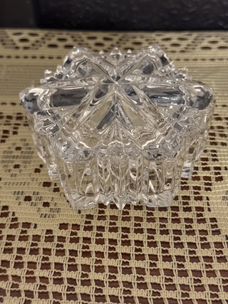 Vintage Mikasa Crystal Snowflake Trinket Dish - RCD|126039