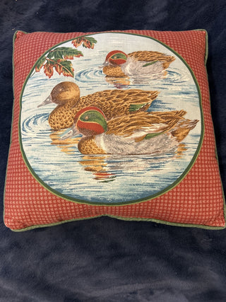 12F Throw Pillow w/Ducks in a Pond Cranston Calico Print MTS|83705