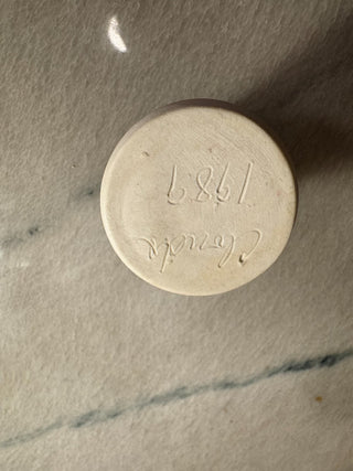 Folsom Clouds Pitcher and toothpick holder brown with abstract flowers|107084