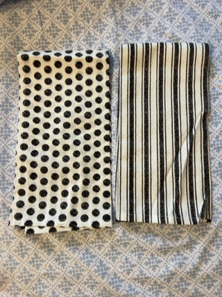 JP NEW SET OF 2 Isaac Mizrahi Black Cat Kitchen Towels MTS