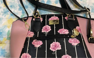 Betsey Johnson Pink  Floral Roses Shoulder Bag_RSV|120270