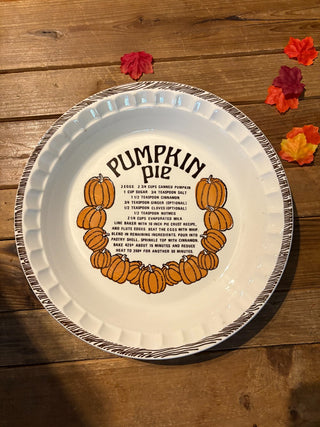 Pumpkin Pie Plate w/recipe|111585