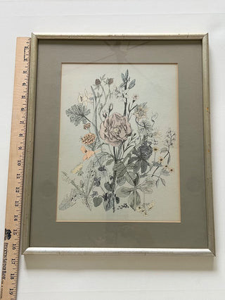 Vintage botanical floral framed print|61322