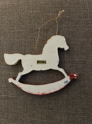 White Resin Rocking Horse   MTS|132093