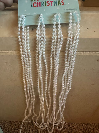 Garland, small clear beads, 18 ft. RCD|95486