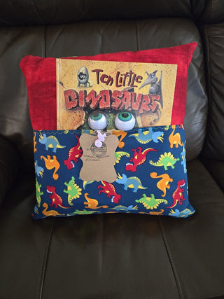 16x16 Reading Pillow "Ten Little Dinosaurs"  RCD