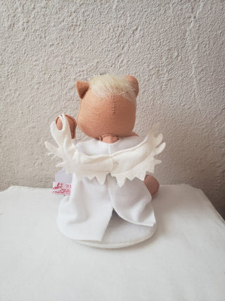 Vtg Annalee Xmas Angel Plush Bear Halo Wings -lv RCD|123589