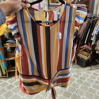 Women's - Colorful Striped Blouse (XL) (BRI) - MTS